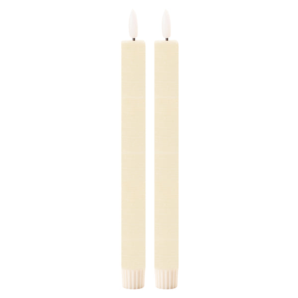 Flameless Ivory Taper Candle (Set of 2)