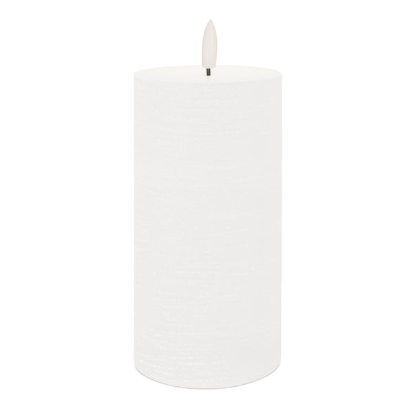 Flameless White Pillar Candle (Set of 2)