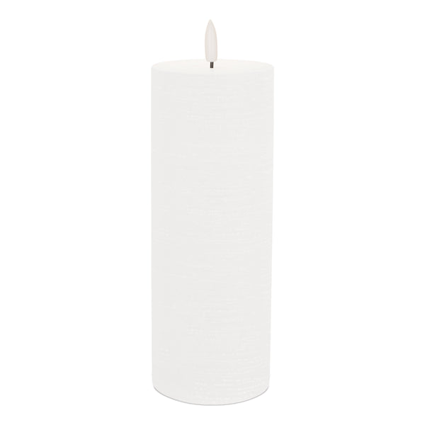 Flameless White Pillar Candle (Set of 2)