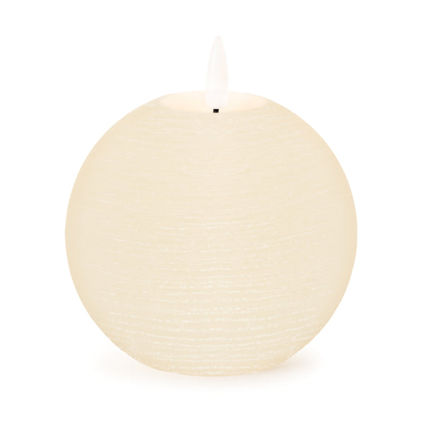 Flameless Ivory Round Candle (Set of 2)