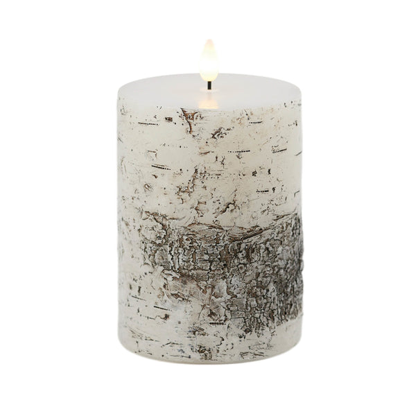 FIA Wick Birch Design Pillar Candle Set of 2