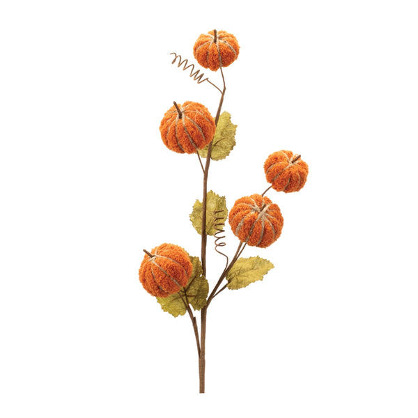 Pumpkin Spray Set of 2 30.5H Tall Fall Stem Decor