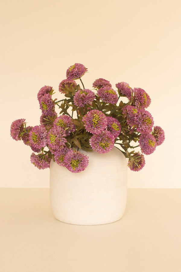 Kalalou Raw-Set of 6 Purple Artificial Dahlia Stems – Farmhouse Spring Botanical Décor