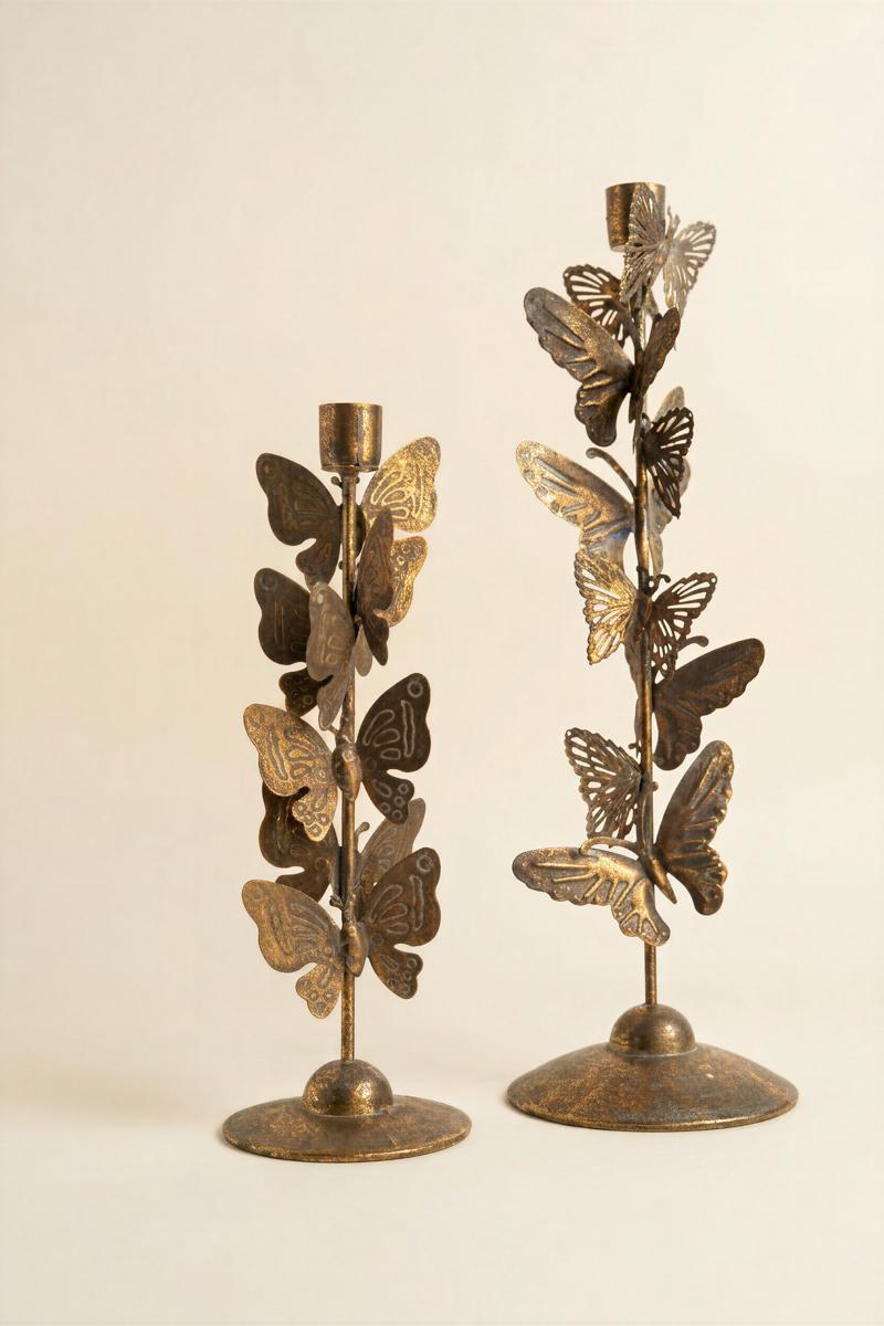 Butterfly taper candle holders dimensions