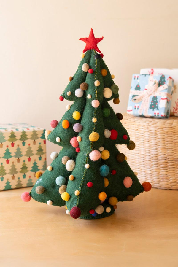 Large Felt Christmas Tree - Eclectic Holiday Décor