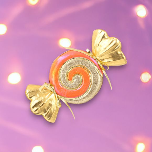 13in Orange Round Candy Wrapper Party Decoration