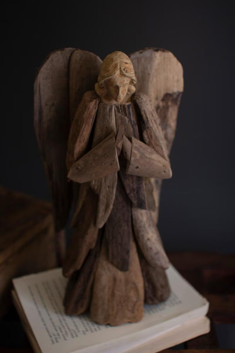 Set of 2 Driftwood Angels
