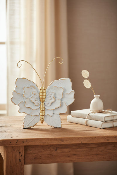 Floral Butterfly Shelf Sitters, Set of 2