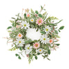 Mixed Daisy Floral Candle Ring, 18 Inch – Spring Tabletop