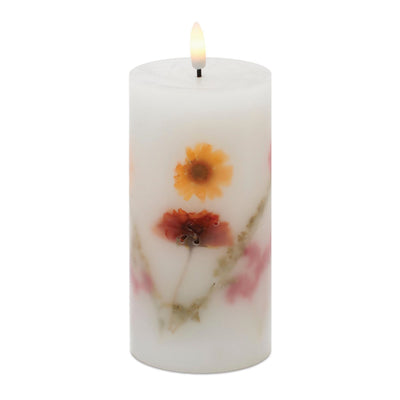 Flameless Pressed Floral Candle