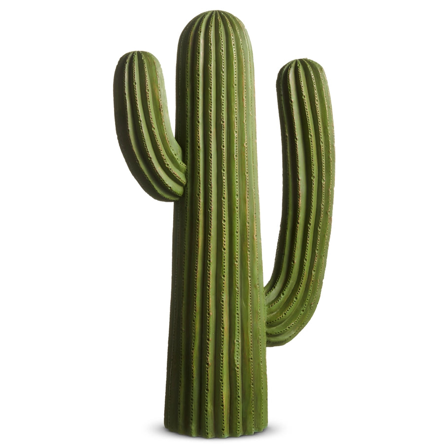 13" Green Cactus — Lifelike Faux Succulent Accent
