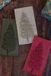 Christmas Tree Kitchen Towels, Set of 3 – Red, Green & White Holiday Hand Towels