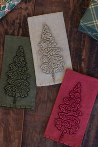 Christmas Tree Kitchen Towels, Set of 3 – Red, Green & White Holiday Hand Towels