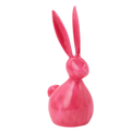 Pink rabbit-shaped object on a white background