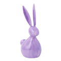 Purple rabbit-shaped object on a white background