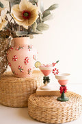 Set of 2 Ceramic Christmas Martini Glasses