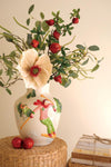 Ceramic Christmas Vase with Skier