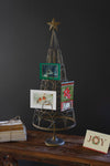 Metal Christmas Tree Holiday Card Holder
