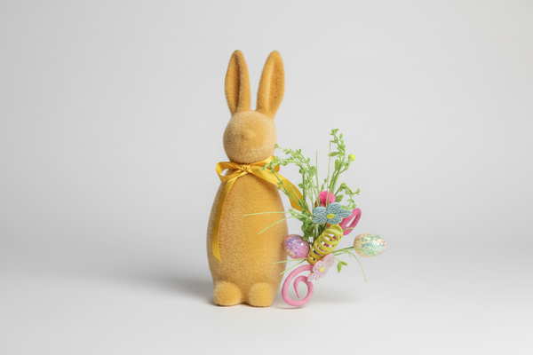 "19" Easter Egg Floral Pick with Pompoms & Coils – Assorted Pastel Colors