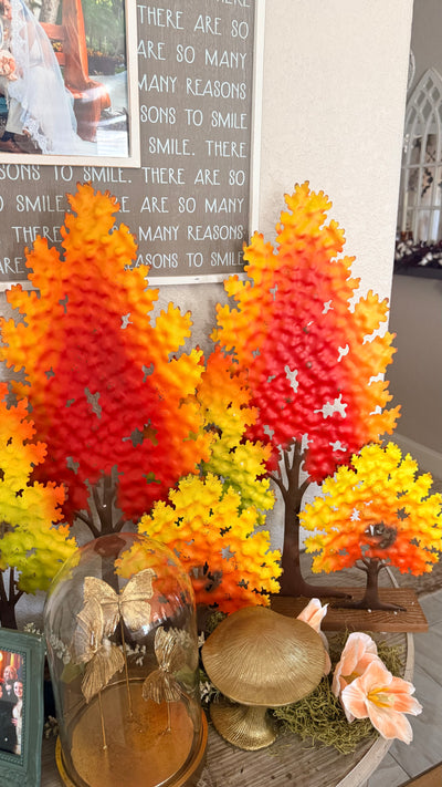 Triple Fall Tree 24.5"H Iron Set of 2!