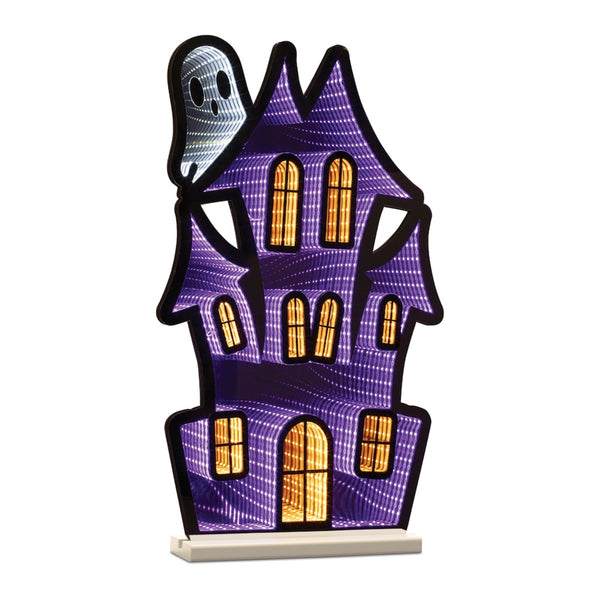 Haunted House with Ghost EkkoLight 23.5H Halloween