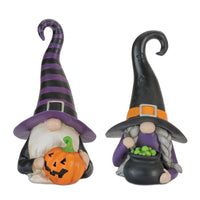 Witch Gnome Figurine Set of 2 – Halloween Gnome Décor