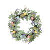 22" Pastel Egg Daisy Wreath – Soft Easter and Spring Front Door Décor