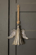 Rustic Metal Angel Bell Door Hanger