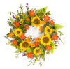 Sunflower Wreath 22"D – Fall Faux Floral Wreath