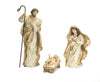 Nativity Holy Family Figurines, Set of 3 — Gold-Accent Christmas Décor
