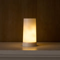 Melrose Raw-Set of 2 White LED Flickering Candles with Remote – Modern Farmhouse Lighting Décor