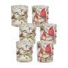 Mercury Glass Cardinal & Berry Votive Holders, Set of 6 – Christmas Candle Décor