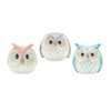 Pastel Terra Cotta Owl Figurines, Set of 3 – Whimsical Decor