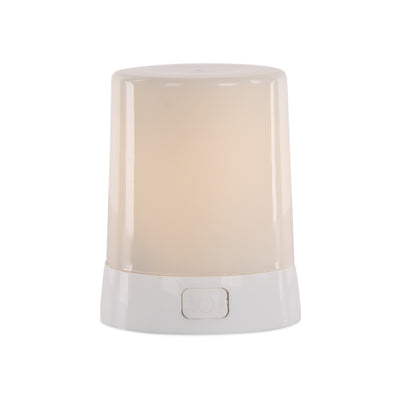 LED Flameless Designer Candle with White Glow 3"H