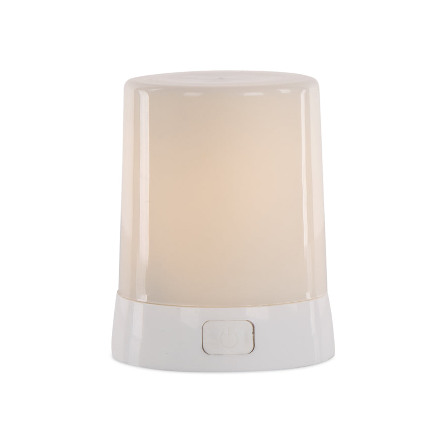 LED Flameless Designer Candle with White Glow 3"H