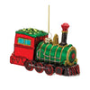 Glittered Glass Train Ornaments – Set of 6 Christmas Ornaments