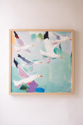 Framed Seagulls Painting