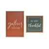 Gather and Thankful Sign Set of 2 – Rustic Wood Fall Signs