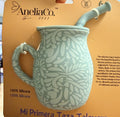 Baby blue Talavera silicone baby training mug in Mi Primera Taza Talavera packaging