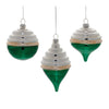 Two-Tone Tiered Glass Ornaments – Set of 12 Christmas Ornaments