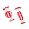 Glass Peppermint Candy Ornaments – Set of 12 Christmas Ornaments