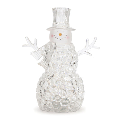 LED Snowman Snow Globe Set of 2