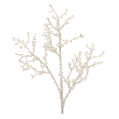 Melrose Raw-Set of 6 White Sequin Twig Sprays – Chic Christmas Winter Décor