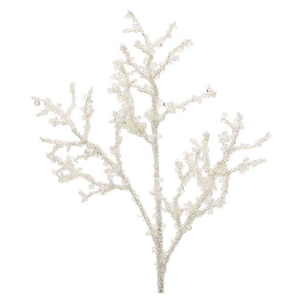 Set of 6 White Sequin Twig Sprays – Chic Christmas Winter Décor