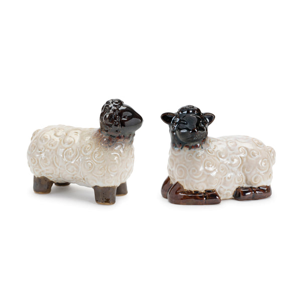 Set of 6 Mini Sheep Figurines – Traditional Farmhouse Novelty Decor