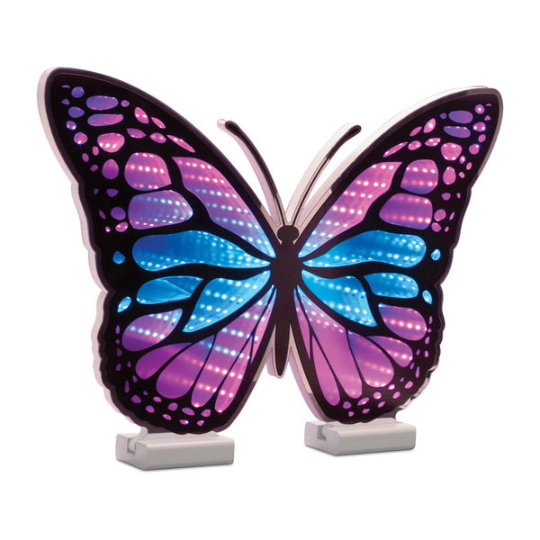 Melrose Raw-17" Butterfly Infinity Light Display – Traditional Spring Farmhouse Décor