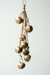 Gold Jingle Bell Bunch on Jute Rope Christmas Door Hanger
