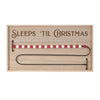Wood Beaded "Sleeps 'Til Christmas" Countdown Sign 20"L