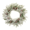 Flocked Mixed Pine & Pinecone Christmas Wreath 27"D