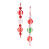 Striped Glass Mini Drop Ornaments – Set of 6 Christmas Ornaments